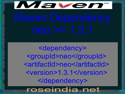 Maven dependency of neo version 1.3.1