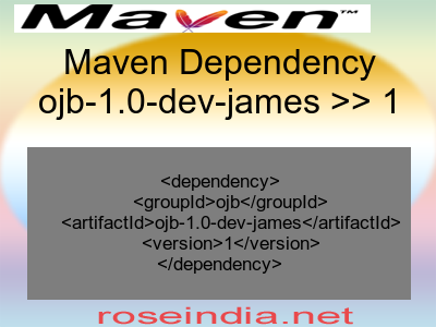 Maven dependency of ojb-1.0-dev-james version 1
