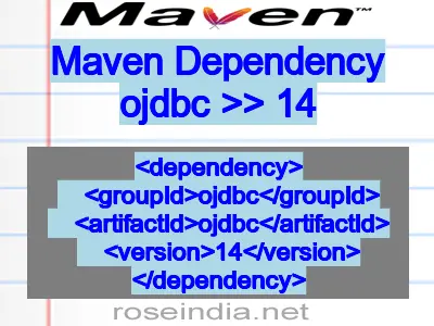 Maven dependency of ojdbc version 14