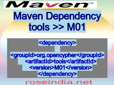 Maven dependency of tools version M01