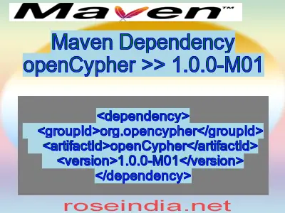 Maven dependency of openCypher version 1.0.0-M01