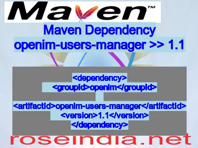 Maven dependency of openim-users-manager version 1.1