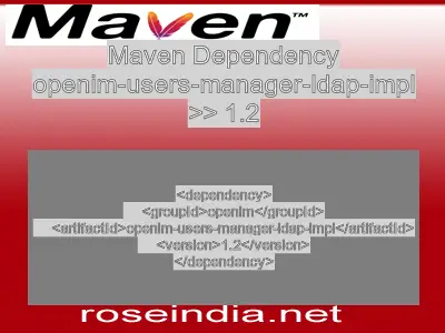Maven dependency of openim-users-manager-ldap-impl version 1.2