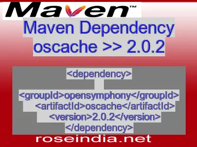 Maven dependency of oscache version 2.0.2