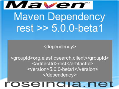 Maven dependency of rest version 5.0.0-beta1