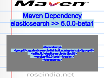 Maven dependency of elasticsearch version 5.0.0-beta1