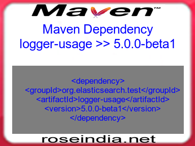 Maven dependency of logger-usage version 5.0.0-beta1