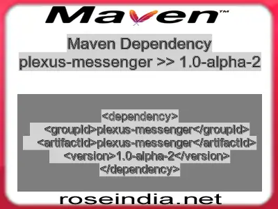 Maven dependency of plexus-messenger version 1.0-alpha-2