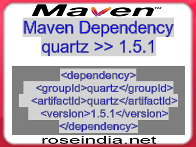 Maven dependency of quartz version 1.5.1