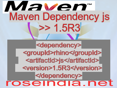 Maven dependency of js version 1.5R3