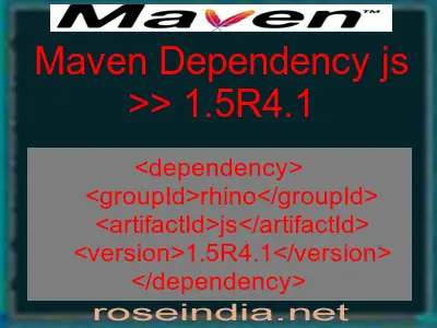 Maven dependency of js version 1.5R4.1