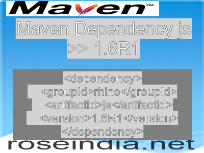 Maven dependency of js version 1.6R1