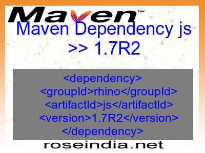 Maven dependency of js version 1.7R2