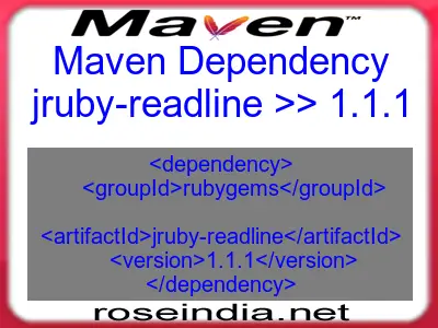 Maven dependency of jruby-readline version 1.1.1
