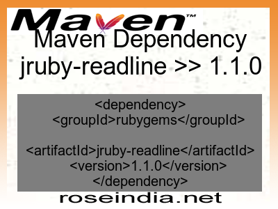 Maven dependency of jruby-readline version 1.1.0