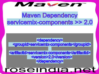 Maven dependency of servicemix-components version 2.0