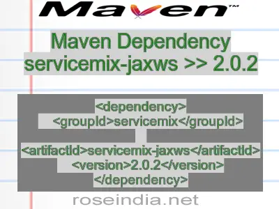Maven dependency of servicemix-jaxws version 2.0.2