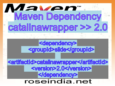 Maven dependency of catalinawrapper version 2.0
