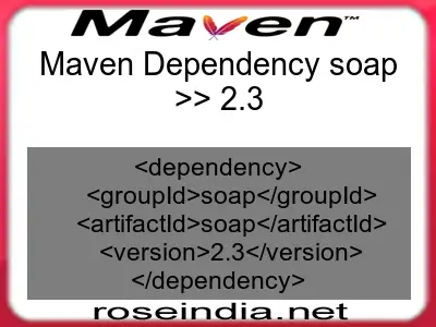 Maven dependency of soap version 2.3