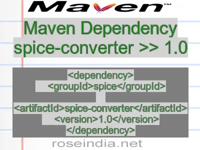 Maven dependency of spice-converter version 1.0