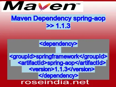 Maven dependency of spring-aop version 1.1.3