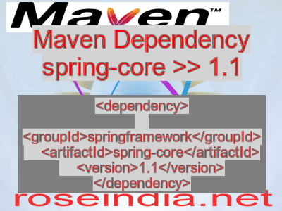 Maven dependency of spring-core version 1.1