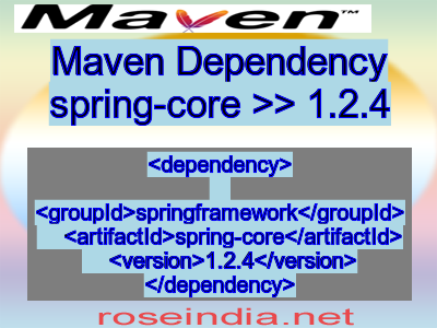 Maven dependency of spring-core version 1.2.4