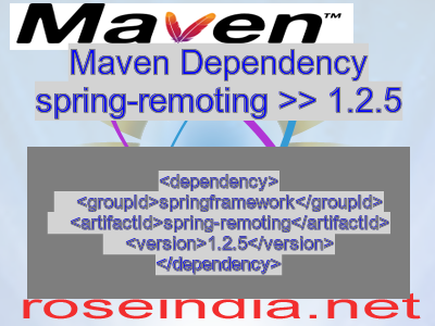 Maven dependency of spring-remoting version 1.2.5