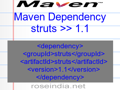 Maven dependency of struts version 1.1