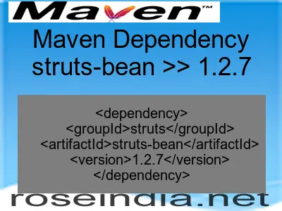 Maven dependency of struts-bean version 1.2.7