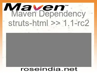 Maven dependency of struts-html version 1.1-rc2