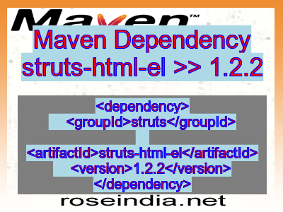 Maven dependency of struts-html-el version 1.2.2