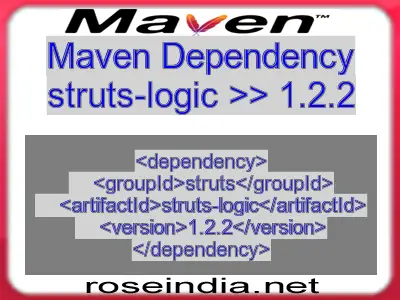 Maven dependency of struts-logic version 1.2.2
