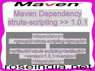 Maven dependency of struts-scripting version 1.0.1