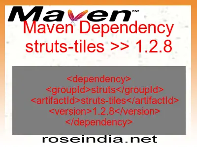 Maven dependency of struts-tiles version 1.2.8