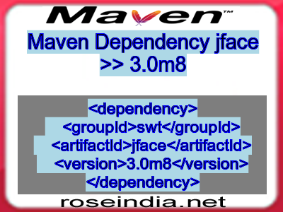 Maven dependency of jface version 3.0m8