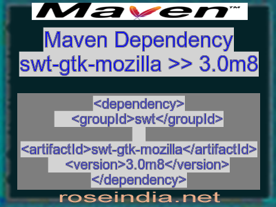 Maven dependency of swt-gtk-mozilla version 3.0m8