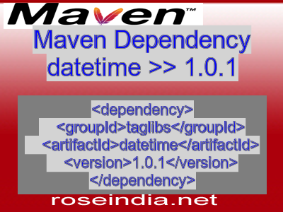 Maven dependency of datetime version 1.0.1