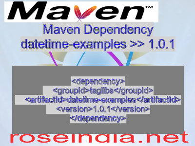 Maven dependency of datetime-examples version 1.0.1