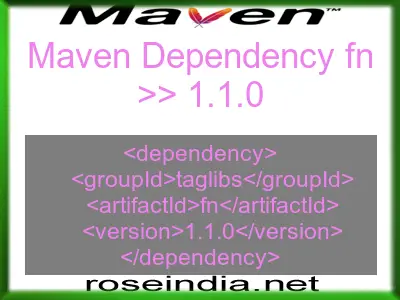 Maven dependency of fn version 1.1.0