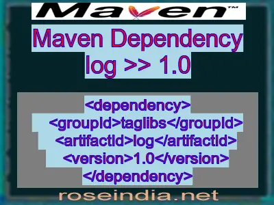 Maven dependency of log version 1.0