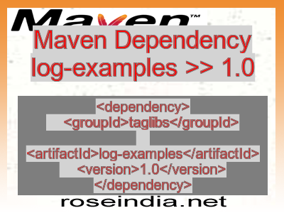 Maven dependency of log-examples version 1.0