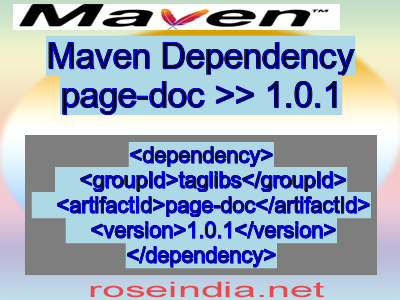 Maven dependency of page-doc version 1.0.1