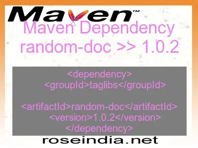 Maven dependency of random-doc version 1.0.2