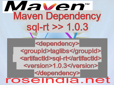 Maven dependency of sql-rt version 1.0.3