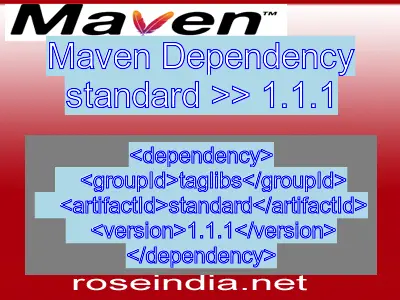 Maven dependency of standard version 1.1.1