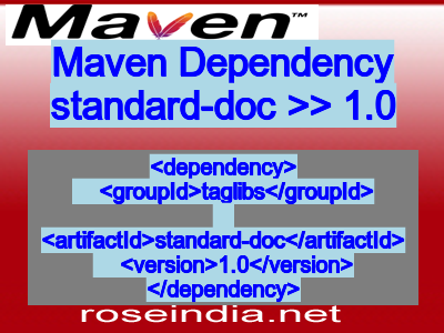 Maven dependency of standard-doc version 1.0