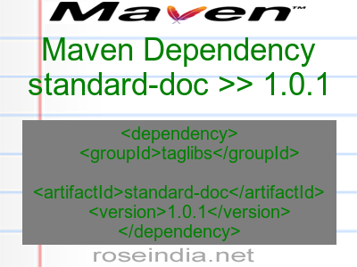 Maven dependency of standard-doc version 1.0.1