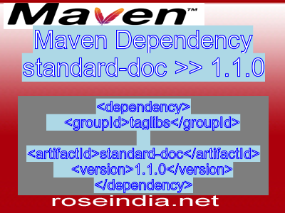 Maven dependency of standard-doc version 1.1.0