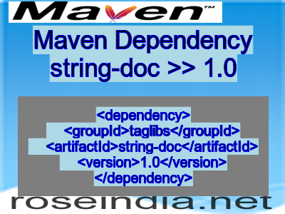 Maven dependency of string-doc version 1.0